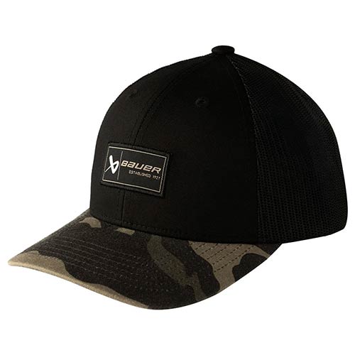 Bauer 2 Tone Camo curved brim Snapback Gorra negro Senior