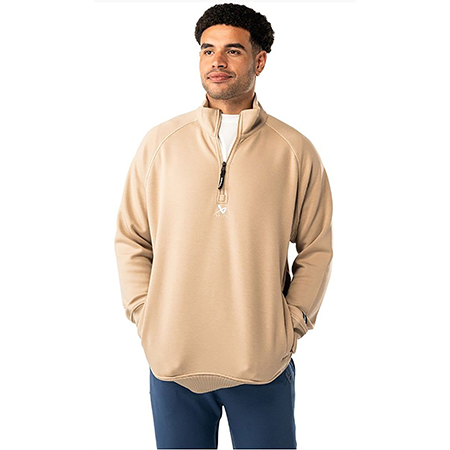 Bauer FLC 1/4 Zip Trøje Senior Beige
