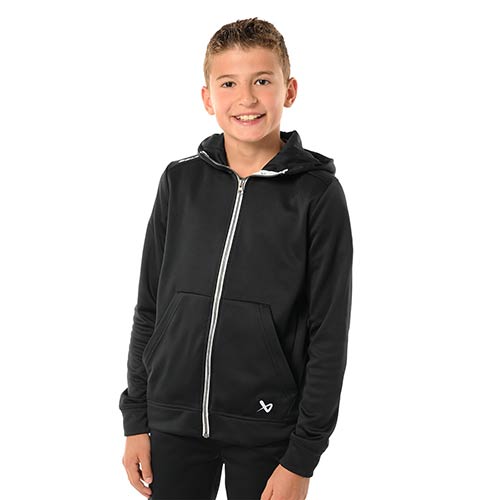 Bauer Full Zip Fleece Hoody Junior Jacket black