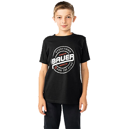 Bauer Graphic Tee T-Paita Junior Musta