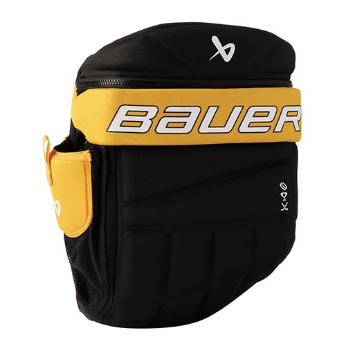 Bauer Handske Rygsæk Boston sort-guls ca 23x14x28cm