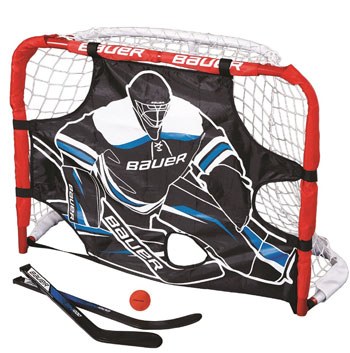 Bauer knee hockey goal 30.5" Stick and a ball and shooter