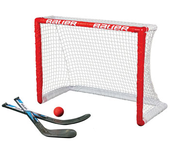 Bauer Knee Hockey Mini Goal 30.5 "w tym mini-kije i pika