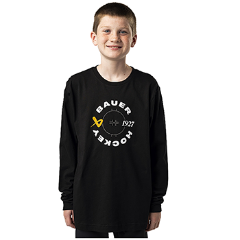 Bauer Koszula z d�ugim r�kawem Graphic Junior Czarny