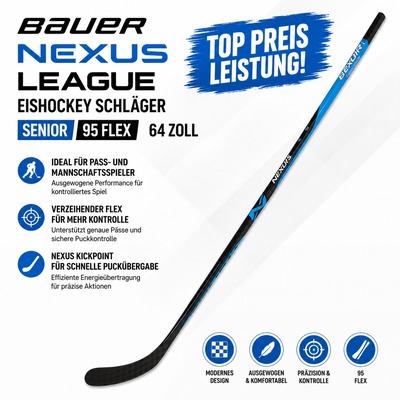 Bauer Nexus League icehockey Stick 95 Flex 64 inch