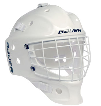 Bauer NME Street White Tarra tavoitemaski Youth / Bambini