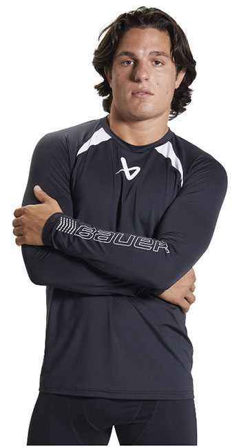 Bauer Performance LS Baselayer camiseta Senior negro