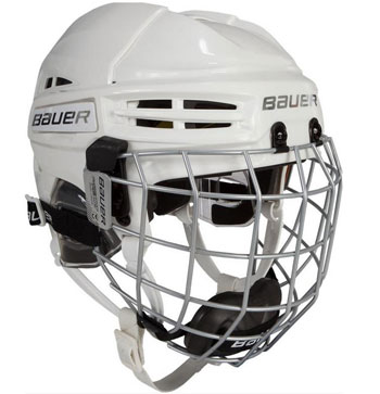 Bauer RE-AKT 100 Helmcombo Bambini inkl. Gitter weiss