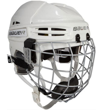 Bauer RE-AKT 100 Youth casco Combo incl. Cage bianco