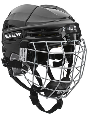 Bauer RE-AKT 100 Youth Cascos Combo incl. Cage negro