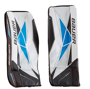 Bauer Street Goalie Leg Pad Senior blanc-noir-bleu