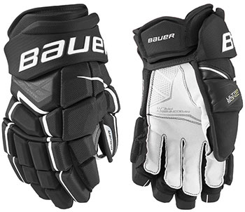 Bauer Supreme Ultrasonic guanti intermed nero-bianco