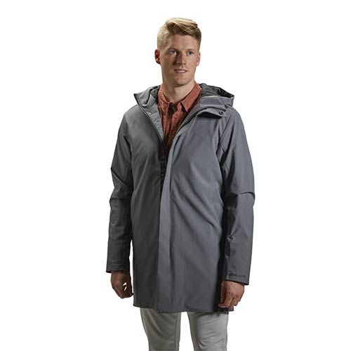 Bauer Team Travel Coat Senior grå Hooded Jakke Frakke