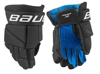 Bauer X guantes intermedio negro-blanco