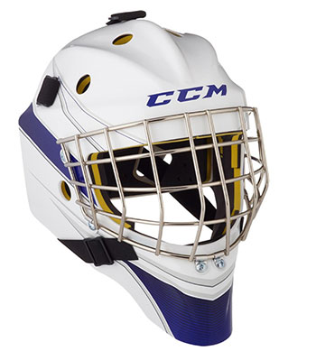 CCM Axis 1.5 goalie mask youth white-royal