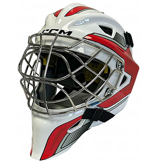 CCM Axis F5 Mask Senior hvid-rod
