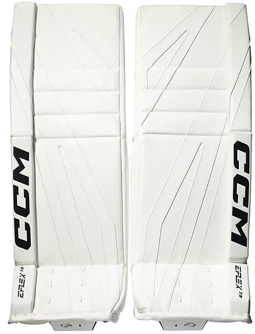 CCM EFLEX 7.9 Målmand Benskinner Intermediate hvid