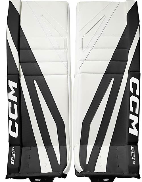 CCM EFLEX 7.9 Målmand Benskinner Senior hvid-sort