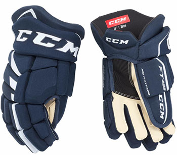 CCM Jetspeed FT485 gant Junior bleu marine-blanc