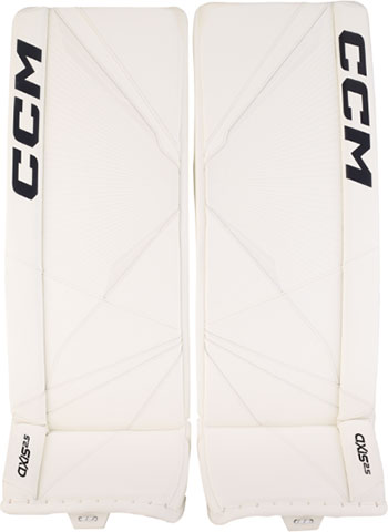 CCM Målmand Benskinner AXIS 2.5 Junior hvid-hvid