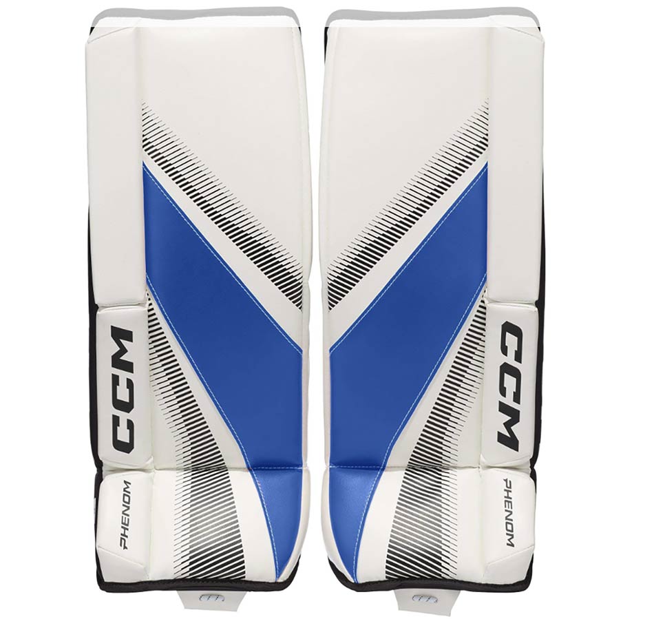 CCM Phenom Junior Goalie Leg Pad white-navy
