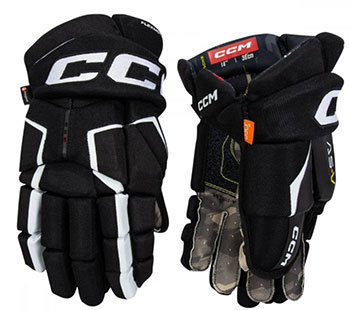 CCM Tacks AS-V guanti bambino nero-bianco