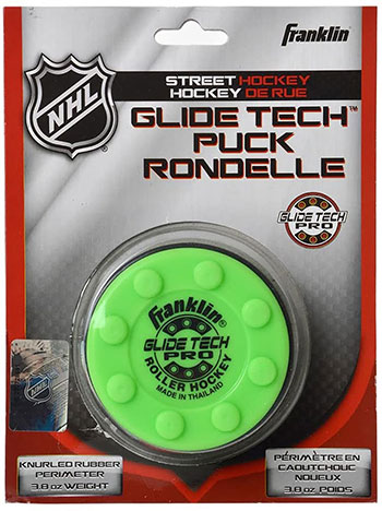 Franklin Glide Tech Pro puck for road and ice green