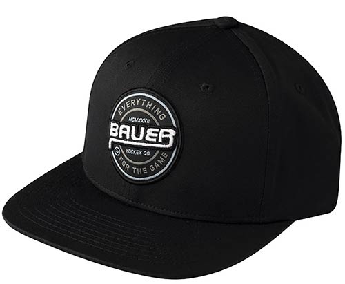 Gorra snapback de sarga Bauer negra