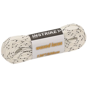 Instrike voksede snørebånd 130" - 330 cm hvid (størrelse 1