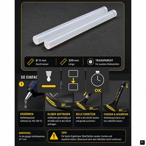 Klej na gorąco / Gluestick / Glucostick 2 laski