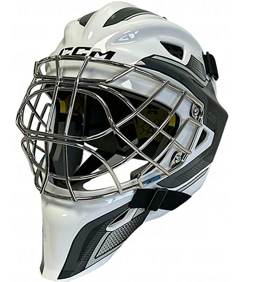 Maska bramkarska CCM Axis F5 Junior biała-czarny