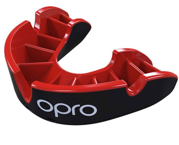 OPRO Mouth Guard Junior silver Gen4 black-red