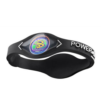 Power Balance Wristband Silicon negro/blanco