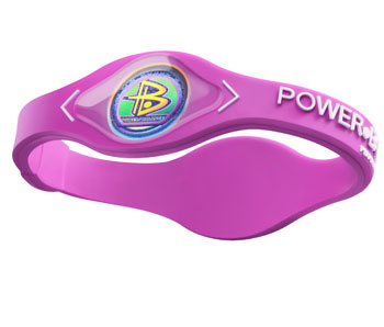 Power Balance Wristband Silicon pink/blanc