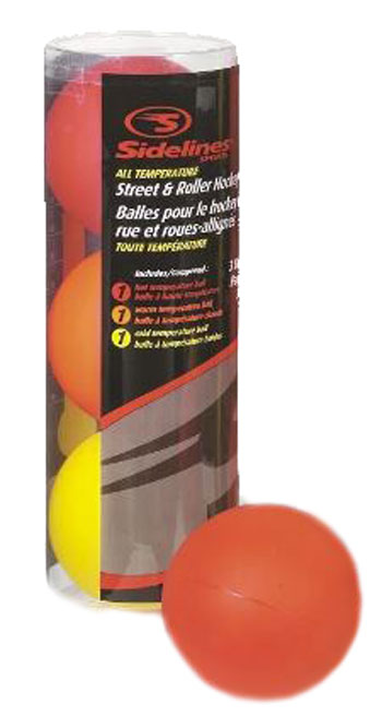 Retningslinjer Inline-Hockey Ball Multi Temp - Sæt med 3