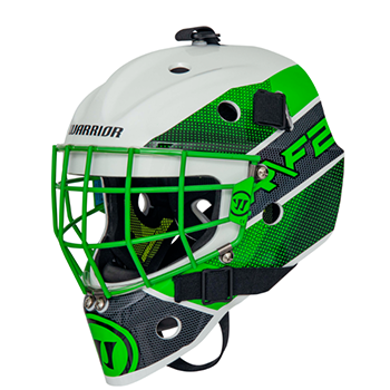 Warrior Ritual F2 E Youth Goalie Mask grøn-hvid