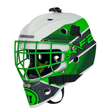 Warrior Ritual F2 E Youth Goalie Mask green-white