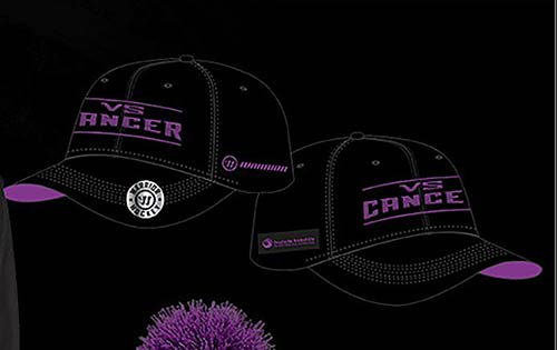Warrior vs Cancer Cap black-purple