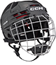 CCM Tacks 70 casco con griglia bambino nero