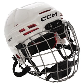 CCM Tacks 70 casco con rejilla juvenil blanco