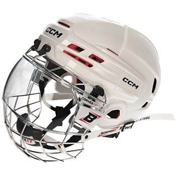 CCM Tacks 70 helmet white + Bosport Convex17 visor and cage