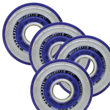 Labeda Inline Roller Hockey Skate Wheels Millennium Gripper Purple 76mm Set of 4 for sale online 
