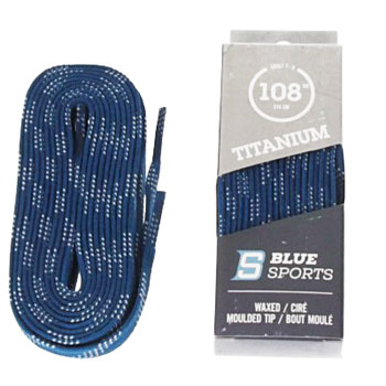 Laces waxed blue