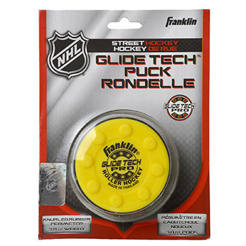 Rondelle Franklin NHL Glide Tech Pro pour route jaune