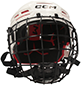 CCM Tacks 70 casco combo Senior bianco Casco con griglia