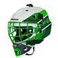 Warrior Ritual F2 E Youth Goalie mscara verde-blanco