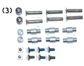 Axis for Skates / Screws Set of 8 incl. Spacer (4)